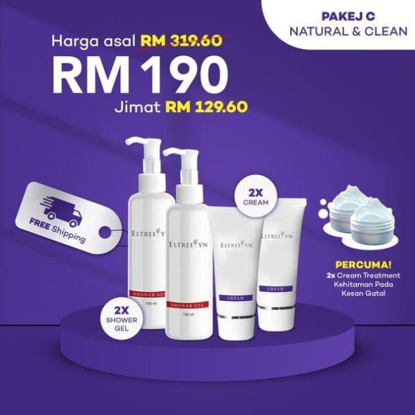 Set 2X Krim & 2X Shower Gel Eltreelyn